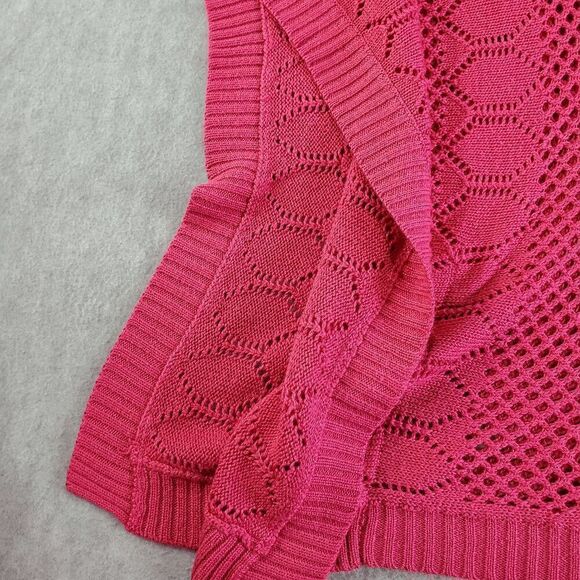 Roommates Sweater Womens 3x Pink Knit Sleeveless Pullover - Picture 10 of 11